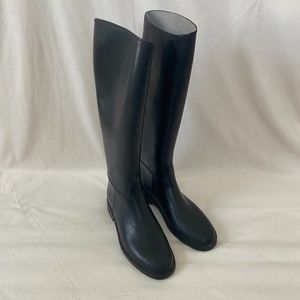 Tall rubber equestrian boots